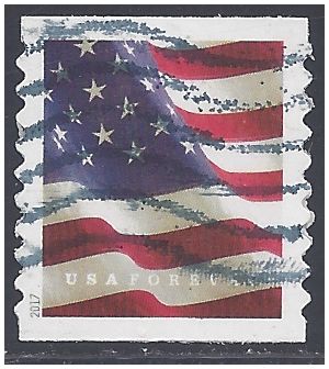 #5159 (49c Forever) US Flag Coil Single (APU) 2017 Used