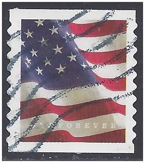 #5159 (49c Forever) US Flag Coil Single (APU) 2017 Used