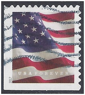 #5161 (49c Forever) US Flag Booklet Single (APU) 2017 Used