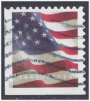 #5161 (49c Forever) US Flag Booklet Single (APU) 2017 Used
