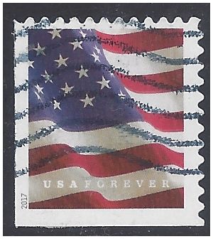 #5161 (49c Forever) US Flag Booklet Single (APU) 2017 Used