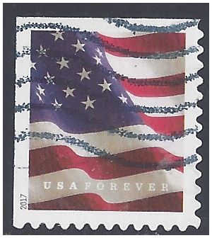 #5161 (49c Forever) US Flag Booklet Single (APU) 2017 Used