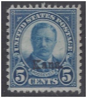 # 663 5c Abraham Lincoln Kansas Overprint 1929 Used