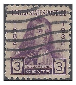 # 724 3c William Penn 1932 Used