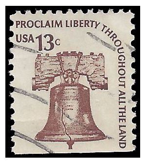 #1595 Americana Issue - Liberty Bell Booklet Single 1975 Used