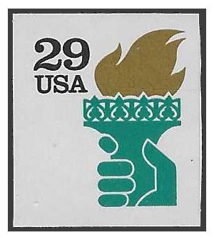 #2531a 29c Liberty Torch Booklet Single 1991 Mint NH