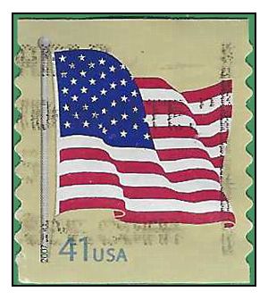 #4186 41c U.S. Flag Coil Single  2007 Used