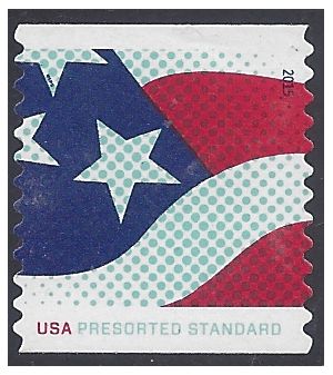 #4963 10c Stars and Stripes Presort Coil 2015 Used