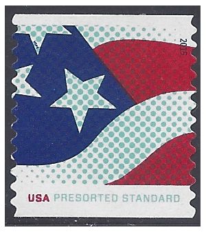 #4963 10c Stars and Stripes Presort Coil 2015 Used