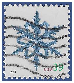 #4101 39c Christmas Snowflake Booklet Single 2006 Used