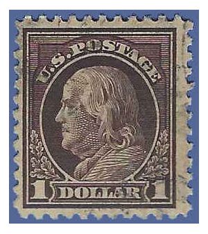 # 518 $1.00 Benjamin Franklin 1917 Used