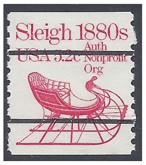 #1900a 5.2c Sleigh 1880s Bureau Precancel Coil Single 1983 Mint NH