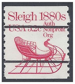 #1900a 5.2c Sleigh 1880s Bureau Precancel Coil Single 1983 Mint NH