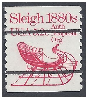 #1900a 5.2c Sleigh 1880s Bureau Precancel Coil Single 1983 Mint NH