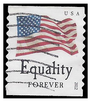 #4633 (45c Forever) Four Flags Equality Coil Single 2012 Used
