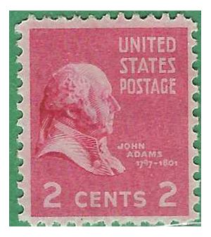 # 806 2c Presidential Issue John Adams 1938 Used