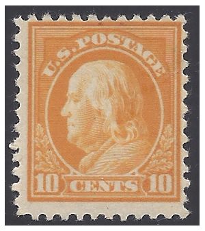 # 510 10c Benjamin Franklin 1917 Mint H
