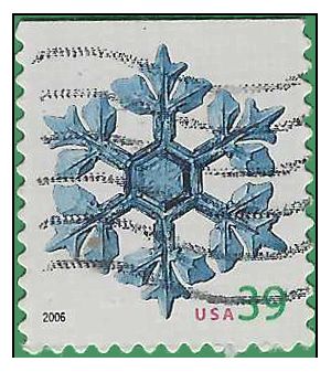 #4106 39c Snowflake Booklet Single 2006 Used