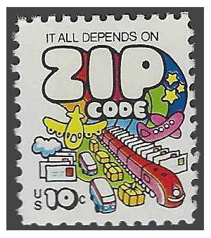 #1511 10c It All Depends On Zip Code 1974 Mint NH