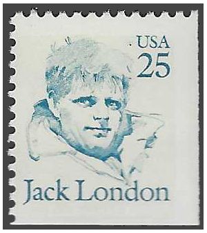 #2182a 25c Great Americans Jack London Booklet Single 1988 Mint NH