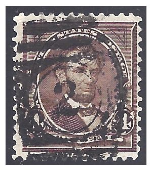 # 254 4c Abraham Lincoln 1894 Used Fancy Cancel