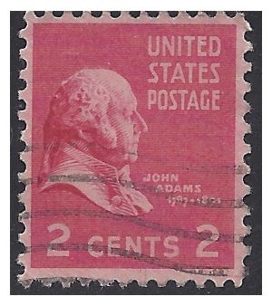 # 806 2c Presidential Issue John Adams 1938 Used