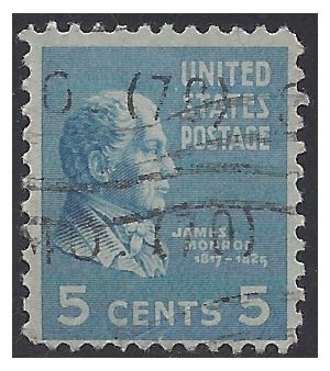 # 810 5c Presidential Issue James Monroe 1938 Used