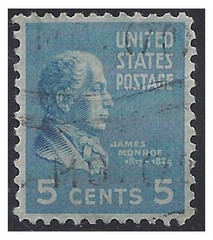 # 810 5c Presidential Issue James Monroe 1938 Used