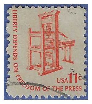 #1593 11c Early American Printing Press 1975 Used