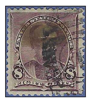 # 225 8c William T. Sherman 1893 Used Stain Thin