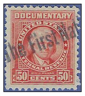 Scott R664 50c US Internal Revenue - Documentary 1954 Used