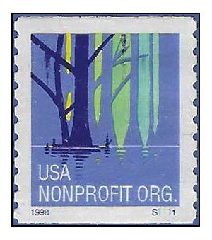 #3207 5c Nonprofit Org. Wetlands PNC Single #S1111 1998 Used