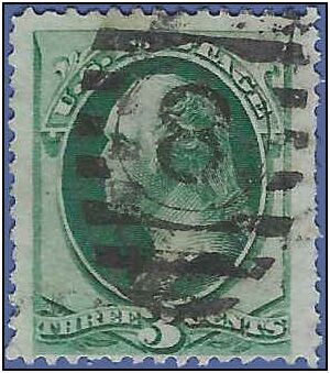 # 207 3c George Washington 1861 Used Number Cancel