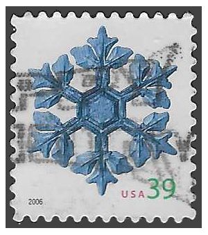 #4102 39c Christmas Snowflake 2006 Used