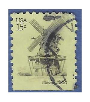 #1741 15c American Windmills Texas 1899 Booklet Single 1980 Used