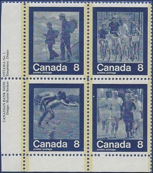 Canada # 632a 1974 Mint NH Corner Block of 4
