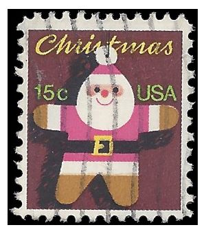 #1800 15c Santa Claus Christmas Tree Ornament 1979 Used