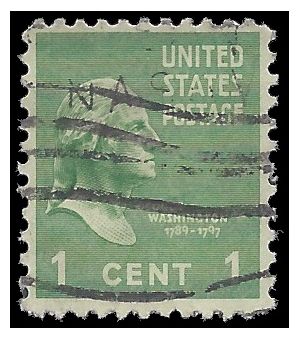 # 804 1c Presidential Issue George Washington 1938 Used