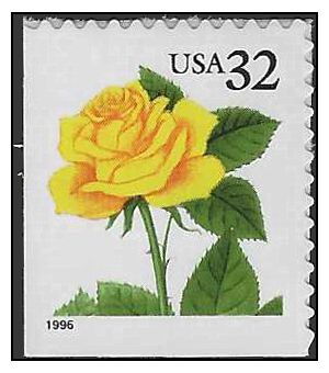 #3049 32c Yellow Rose Booklet Single 1996 Mint NH