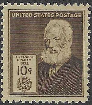 # 893 10c Famous American Inventors Alexander Graham Bell 1940 Mint NH