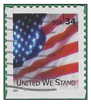 #3549 34c United We Stand Booklet Single 2001 Used