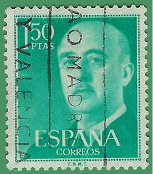 Spain # 827 1956 Used