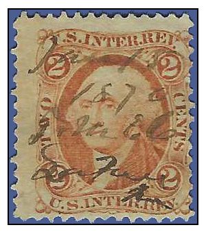 Scott R 15c 2c US Internal Revenue - Revenue 1864 Used