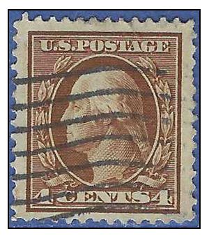 # 334 4c George Washington 1908 Used
