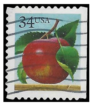 #3491 34c Apple  Booklet Single 2001 Used