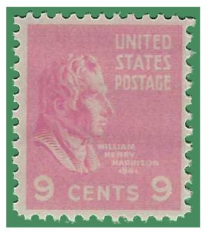 # 814 9c Presidential Issue William H. Harrison 1938 Mint NH