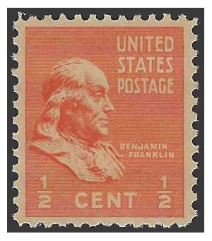 # 803 1/2c Presidential Issue Benjamin Franklin 1938 Mint NH