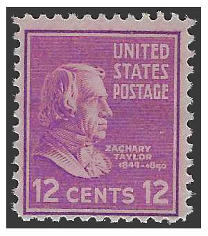 # 817 12c Presidential Issue Zachary Taylor 1938 Mint NH