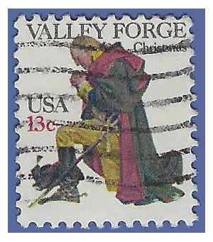 #1729 13c Washington at Valley Forge 1977 Used