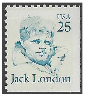 #2182a 25c Great Americans Jack London Booklet Single 1988 Mint NH
